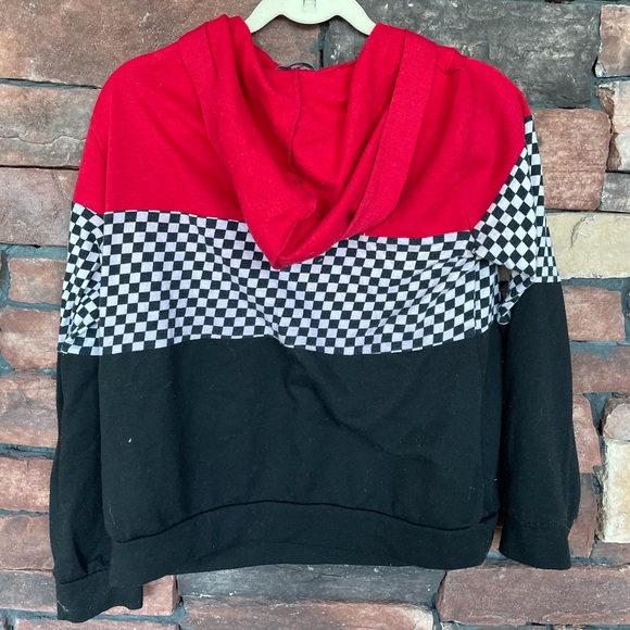 Charlotte Russe checkered hoodie - Picture 2 of 3